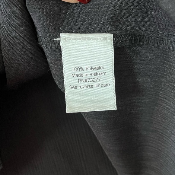 Nine West Polyester Short Sleeve Blouse Black Women’s Size Large - Picture 4 of 10